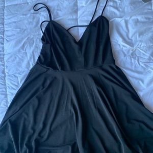 mini black dress from urban tie back spaghetti